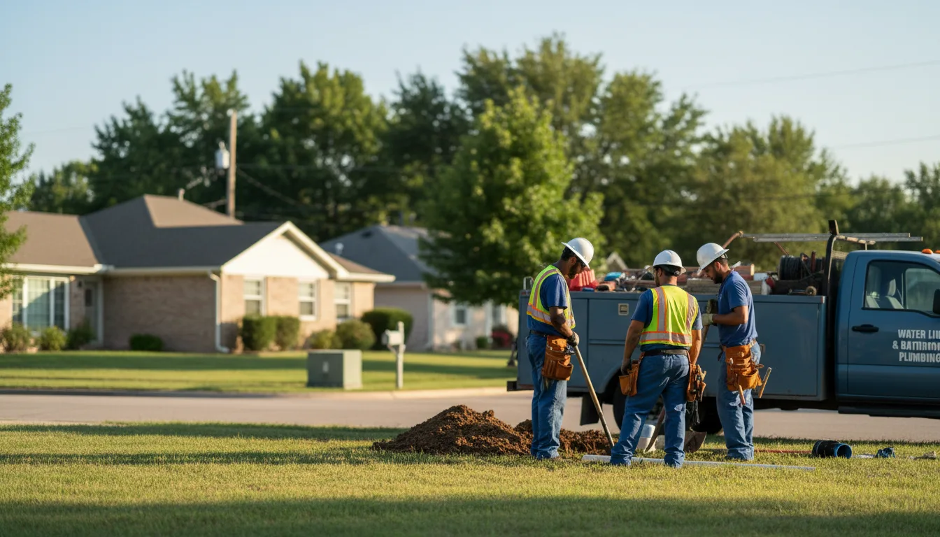 Residential water line and bathroom plumbing service in Lebanon, KY